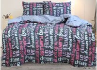 Постельное белье сатин люкс TAG - S379, полуторный